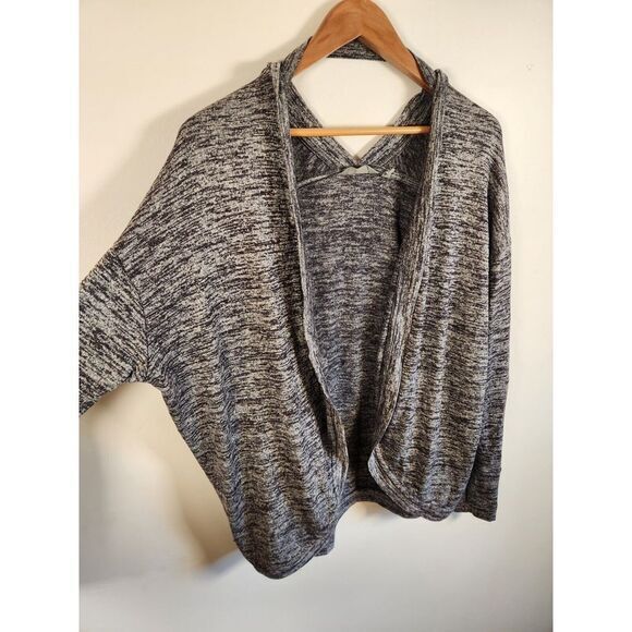 Athleta‎ Post Gray Wrap Open Front Cardigan Womens Medium - Picture 8 of 8